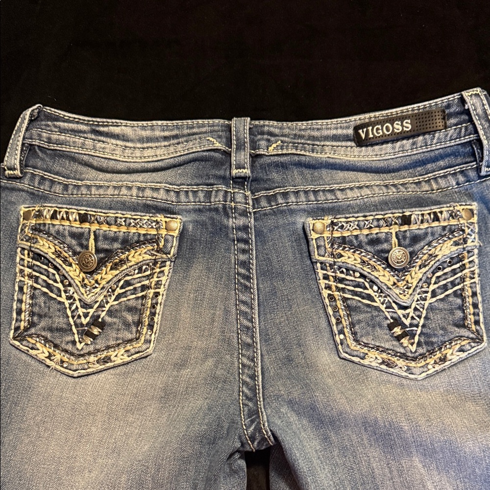 Vigoss Light Blue Boot Cut Jeans with Detailed Pockets